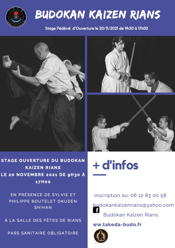 Stage fédéral & formation instructeur au Budokan Rians